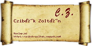 Czibók Zoltán névjegykártya